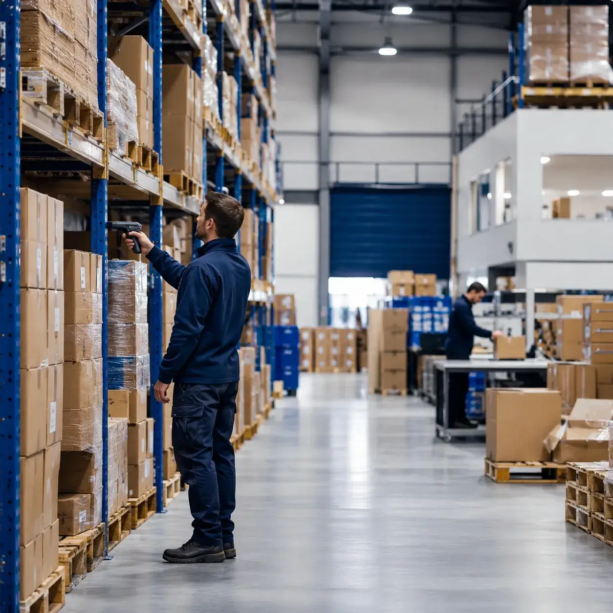 Forklift handling pallets in Irish warehouse warehousing services included in quote