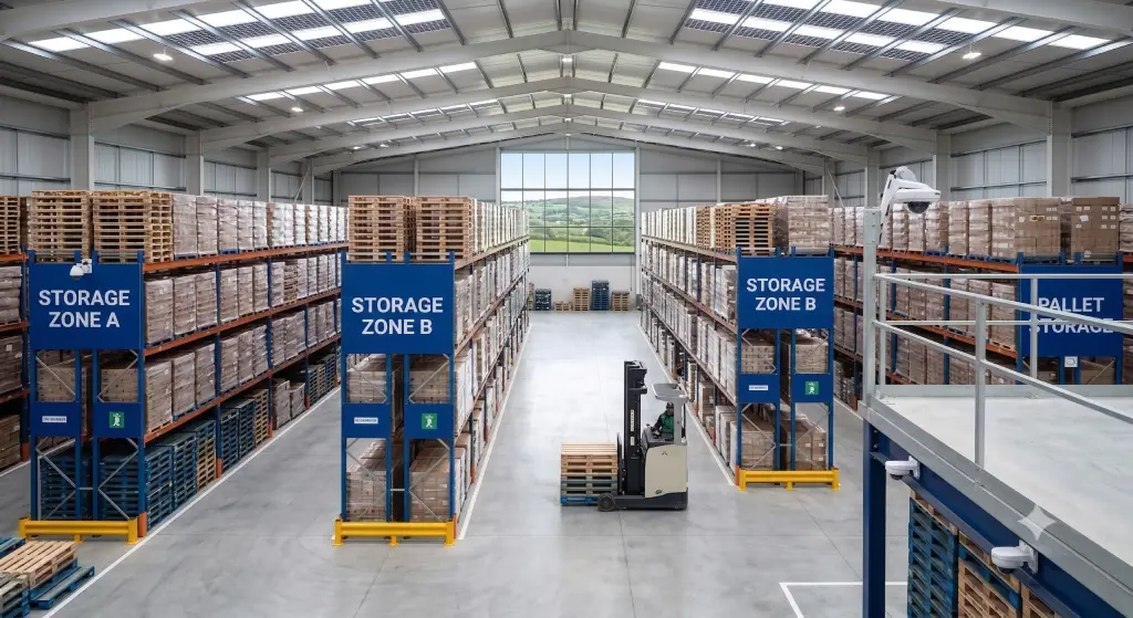 Pallet storage Ireland - Joe McGovern Transport 100,000 sq ft Co. Cavan facility