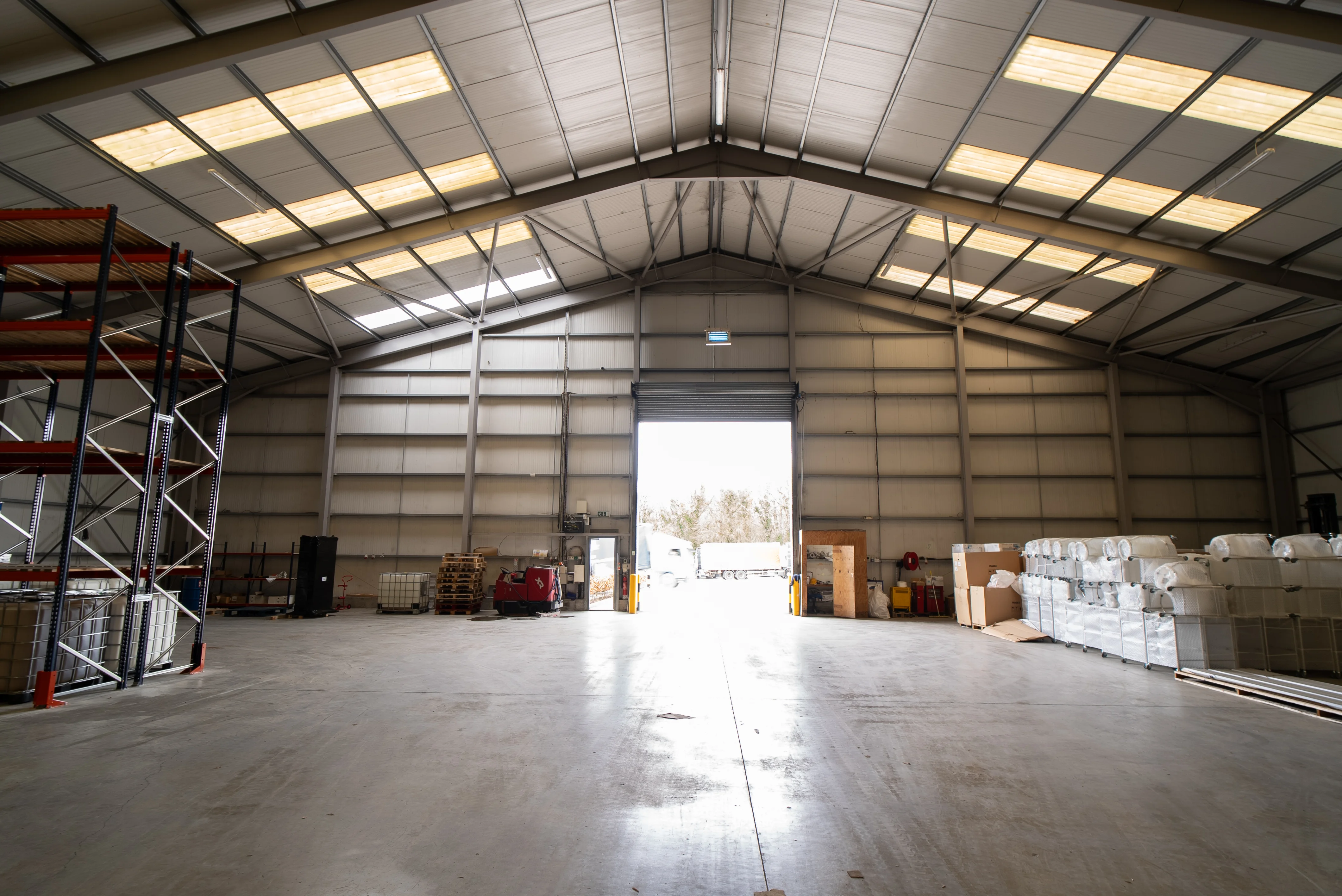Storage with pallets at Joe McGovern Transport's 100,000 sq ft facility in Co. Cavan, Ireland