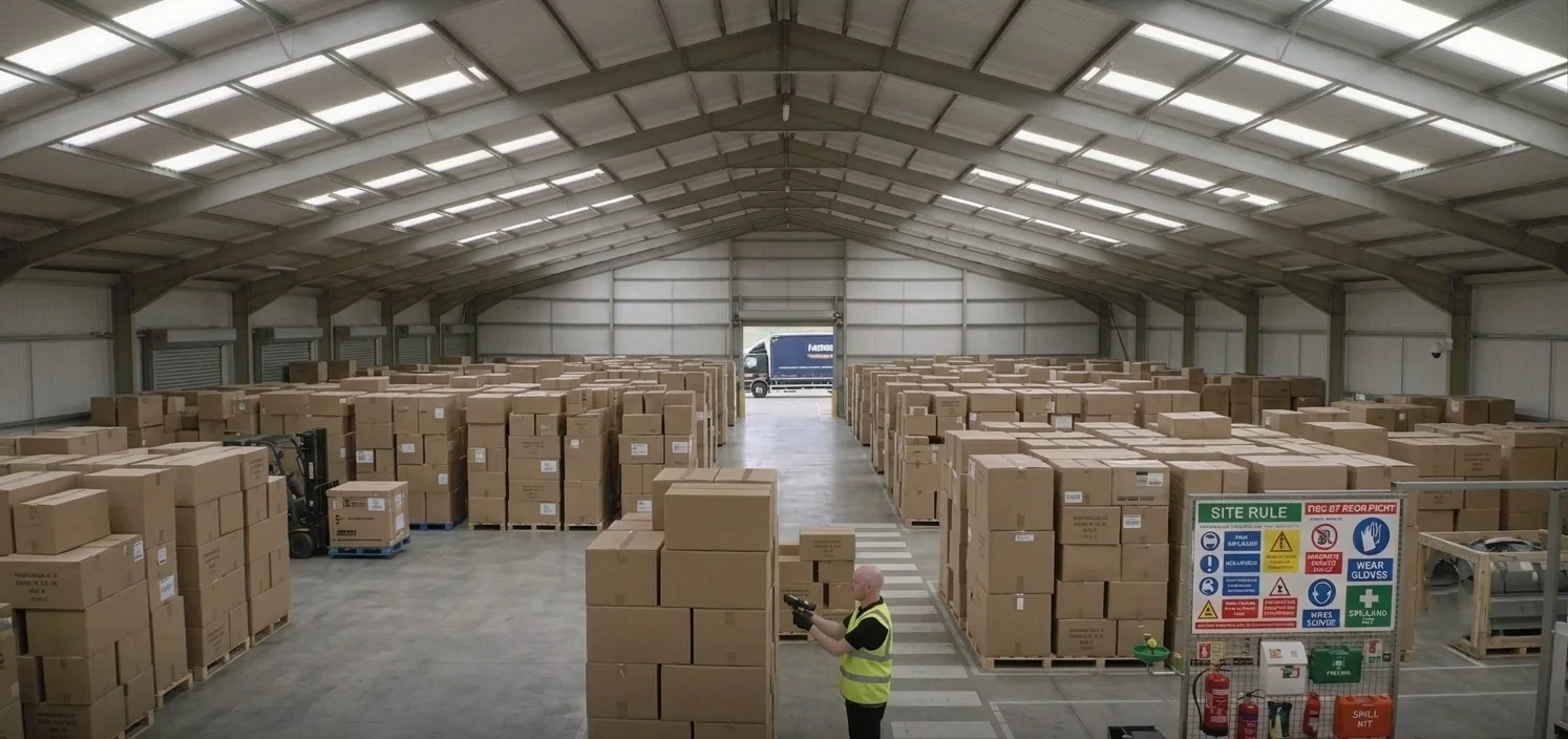 Table comparing own warehouse storage costs against outsourced 3PL pallet storage in Ireland