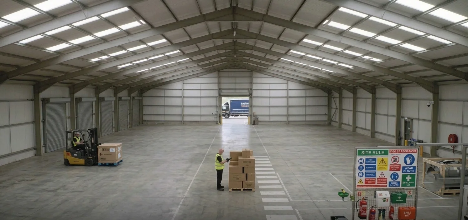 High density bulk pallet storage lanes in an Irish warehouse
